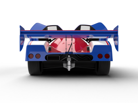 Nissan R90CK Le Mans Racing 1990 HQ 3D Модель