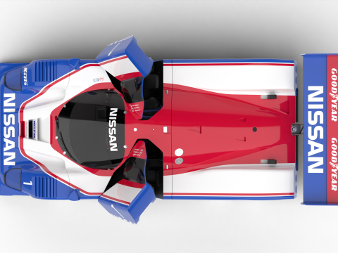 Nissan R90CK Le Mans Racing 1990 HQ 3D Модель