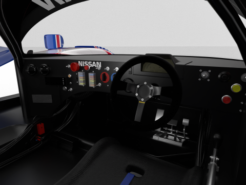 Nissan R90CK Le Mans Racing 1990 HQ 3D Модель