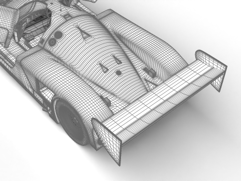 Nissan R90CK Le Mans Racing 1990 HQ 3D Модель