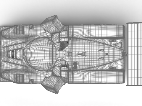 Nissan R90CK Le Mans Racing 1990 HQ 3D Модель
