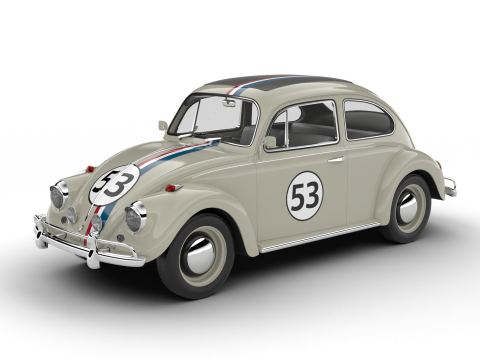 Volkswagen Beetle Herbie 1963 3D Model