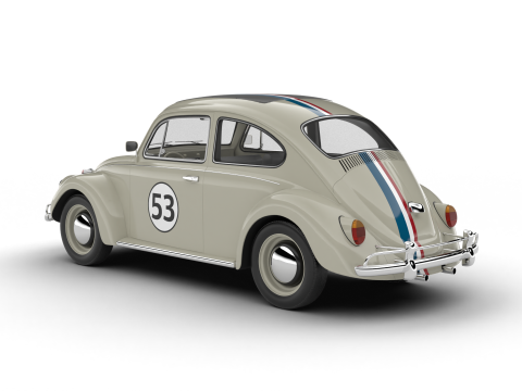 Volkswagen Beetle Herbie 1963 3D 모델