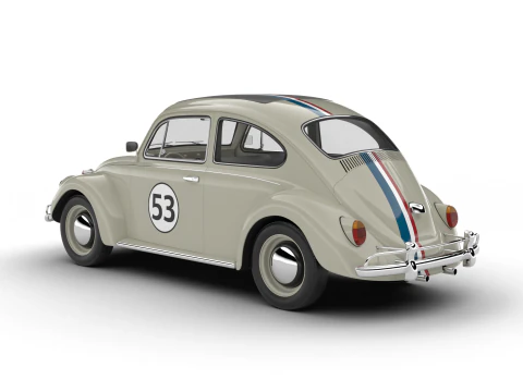 Volkswagen Maggiolino Herbie 1963 Modello 3D