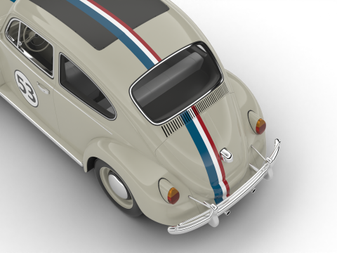 Volkswagen Beetle Herbie 1963 3D 모델