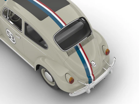 Volkswagen Maggiolino Herbie 1963 Modello 3D
