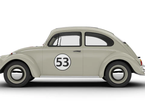 Volkswagen Maggiolino Herbie 1963 Modello 3D