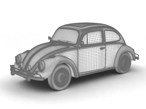 Volkswagen Maggiolino Herbie 1963 Modello 3D