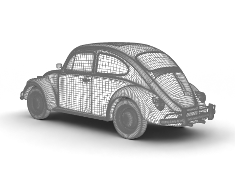 Volkswagen Beetle Herbie 1963 3D 모델