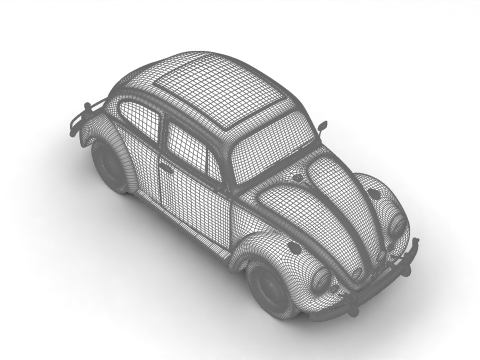 Volkswagen Beetle Herbie 1963 3D 모델