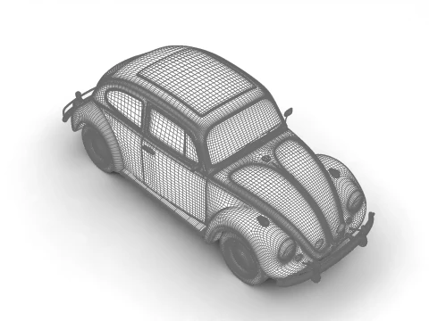 Volkswagen Maggiolino Herbie 1963 Modello 3D