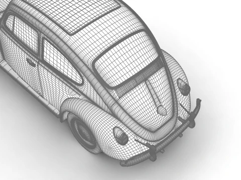 Volkswagen Maggiolino Herbie 1963 Modello 3D