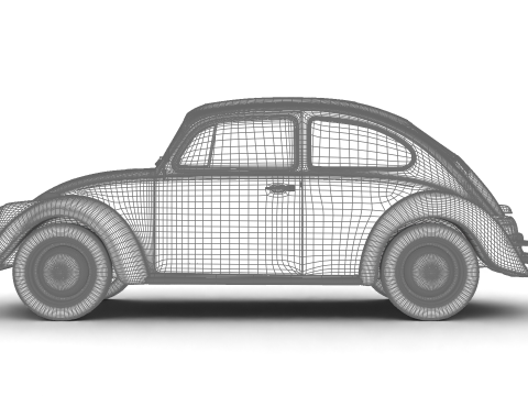 Volkswagen Beetle Herbie 1963 3D 모델