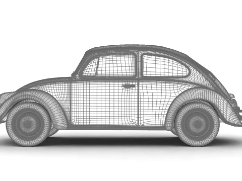 Volkswagen Maggiolino Herbie 1963 Modello 3D