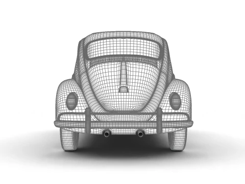 Volkswagen Maggiolino Herbie 1963 Modello 3D
