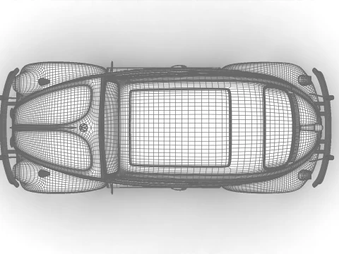 Volkswagen Maggiolino Herbie 1963 Modello 3D