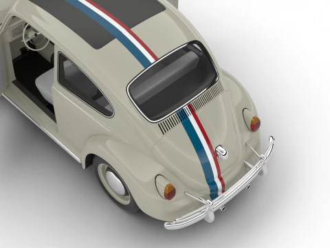 Volkswagen Beetle Herbie 1963 HQ 3D Model