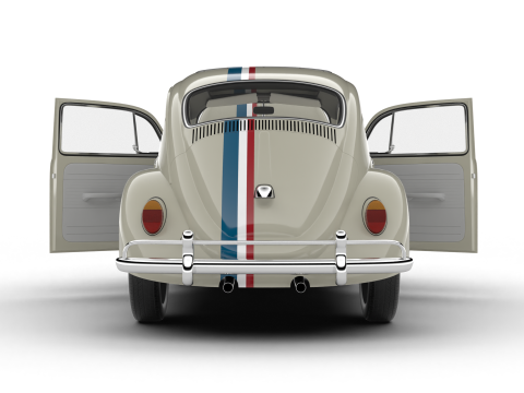 Volkswagen Beetle Herbie 1963 HQ 3D Model