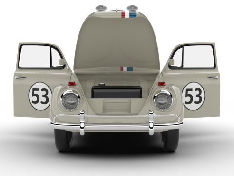 Volkswagen Beetle Herbie 1963 HQ 3D Model