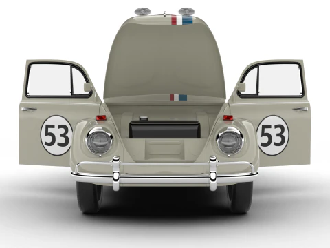 Volkswagen Beetle Herbie 1963 HQ 3D Model