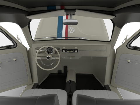 Volkswagen Beetle Herbie 1963 HQ 3D Model
