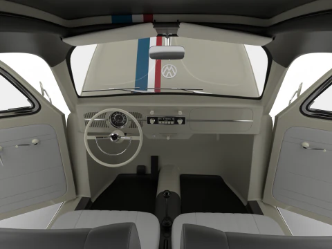 Volkswagen Beetle Herbie 1963 HQ 3D Model
