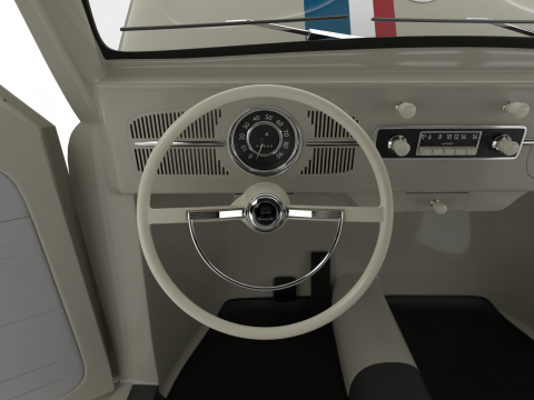 Volkswagen Beetle Herbie 1963 HQ 3D Model