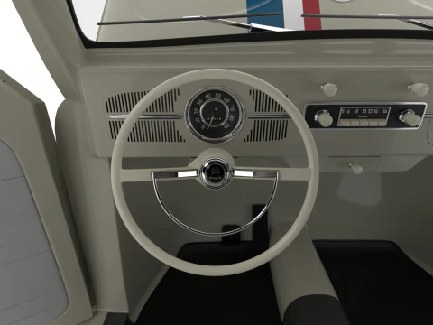 Volkswagen Beetle Herbie 1963 HQ 3D Model