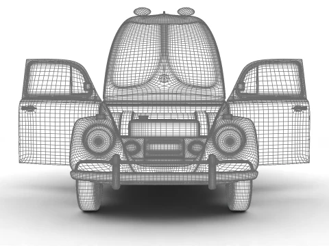 Volkswagen Beetle Herbie 1963 HQ 3D Model