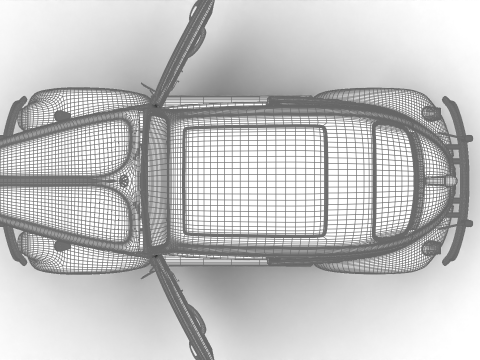 Volkswagen Beetle Herbie 1963 HQ 3D Model