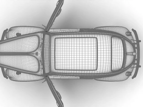 Volkswagen Beetle Herbie 1963 HQ 3D Model