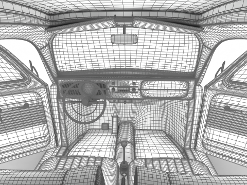Volkswagen Beetle Herbie 1963 HQ 3D Model