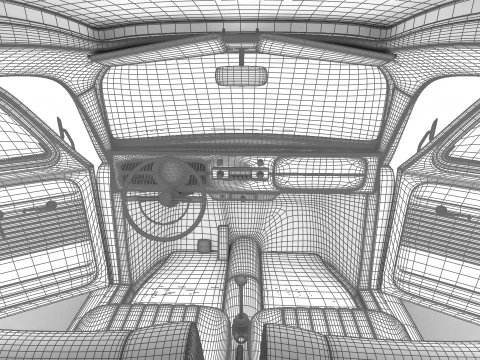 Volkswagen Beetle Herbie 1963 HQ 3D Model