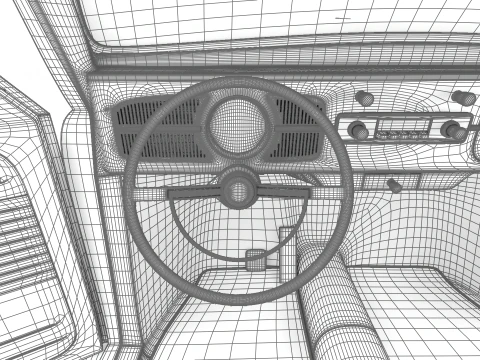Volkswagen Beetle Herbie 1963 HQ 3D Model