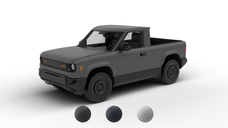 Slate Truck EV 2027 Model 3D .c4d .max .obj .3ds .fbx .stl .blend