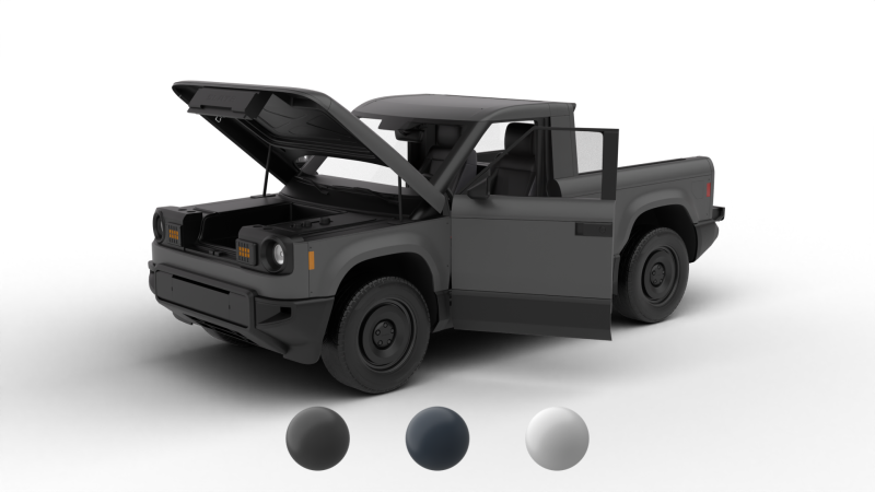 Slate Truck EV 2027 HQ 3D Модель .c4d .max .obj .3ds .fbx .stl .blend