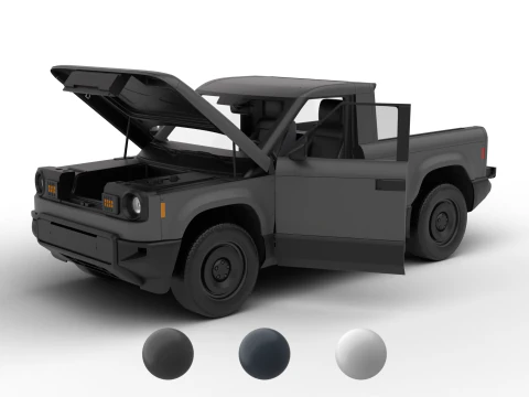 स्लेट ट्रक ईवी 2027 मुख्यालय 3D मॉडल