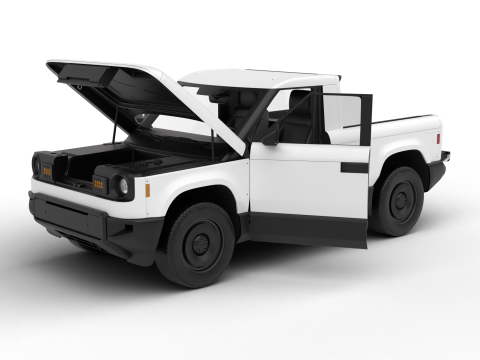 Slate Truck EV 2027 HQ 3D Модель