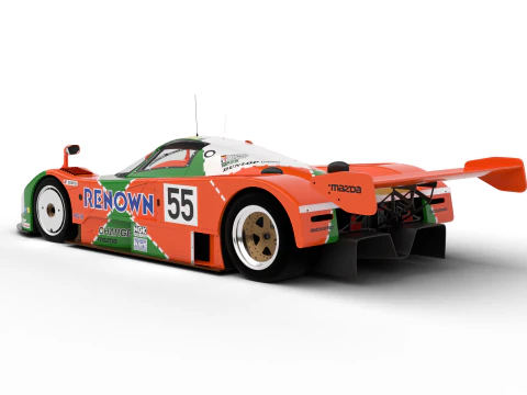 Mazda 787B 55 24h LeMans Racing 1991 3D Model