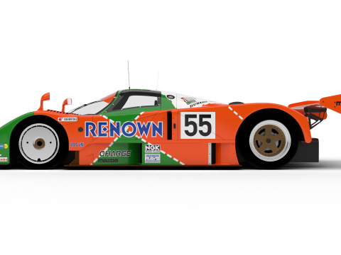 Mazda 787B 55 24h LeMans Racing 1991 3D 모델