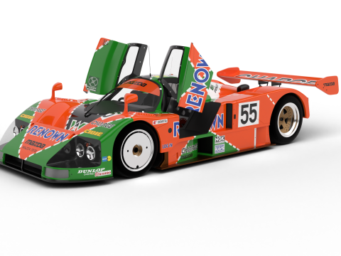 Mazda 787B 55 24h LeMans Racing 1991 HQ Model 3D
