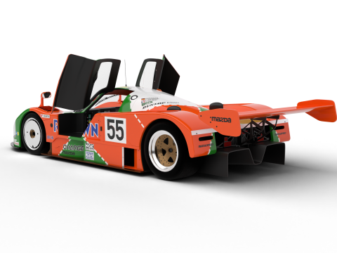 Mazda 787B 55 24h LeMans Racing 1991 HQ Model 3D