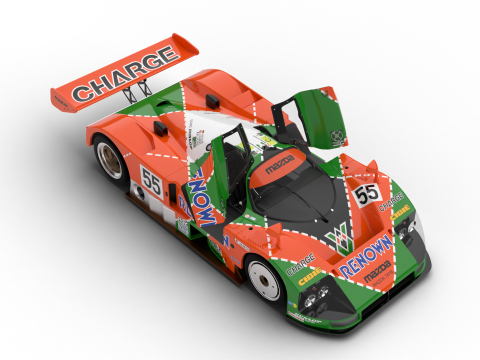 Mazda 787B 55 24h LeMans Racing 1991 HQ Model 3D