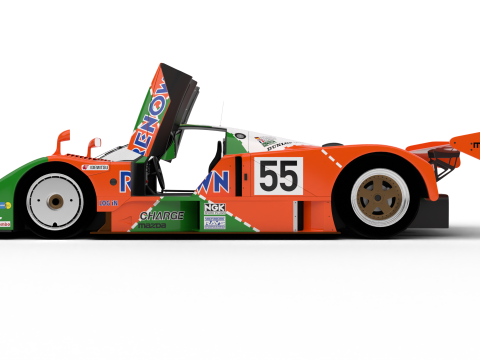 Mazda 787B 55 24h LeMans Racing 1991 HQ Model 3D
