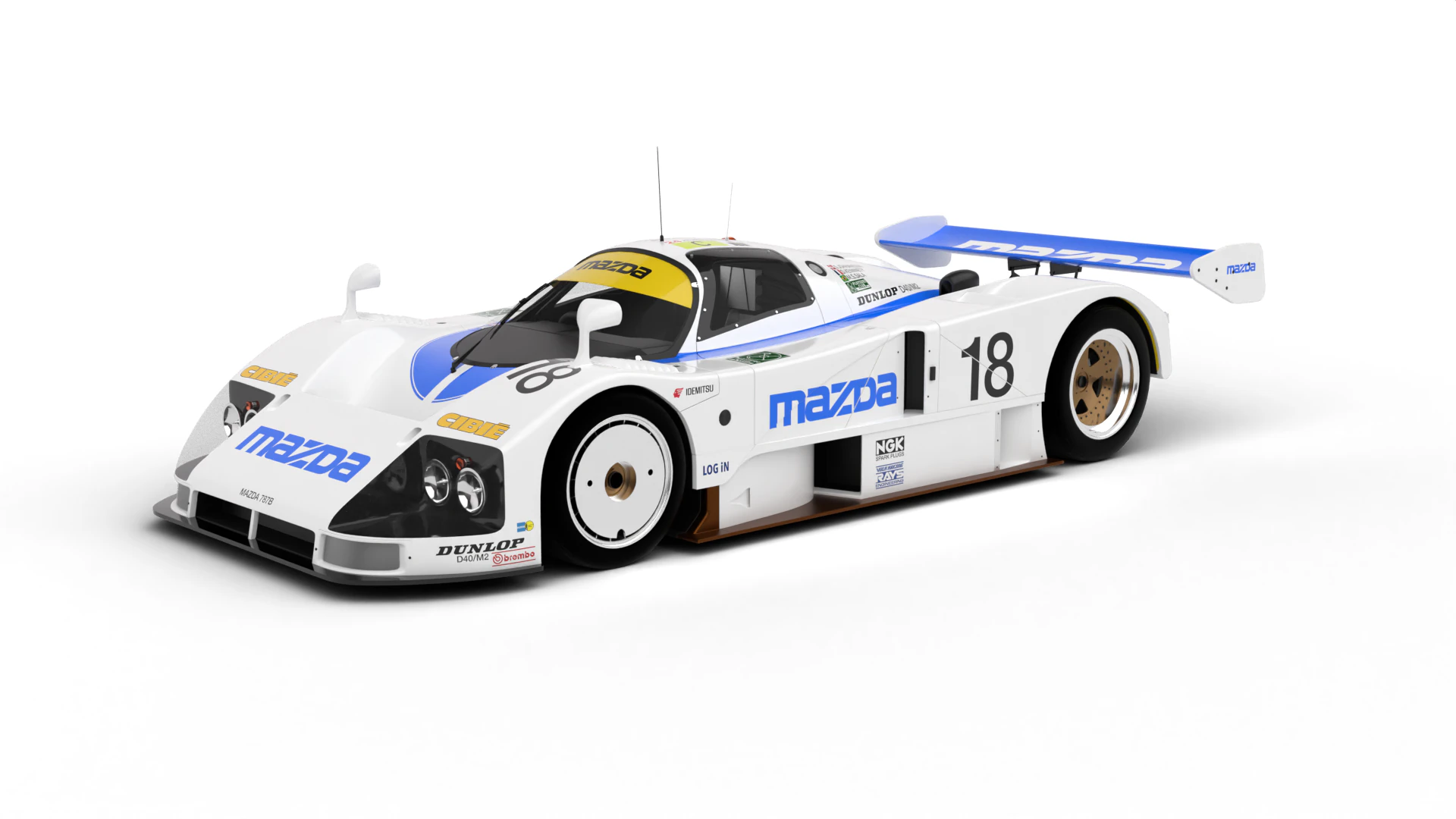 Mazda 787B 15 Racing 1991 3D Model .c4d .max .obj .3ds .fbx .stl .blend 