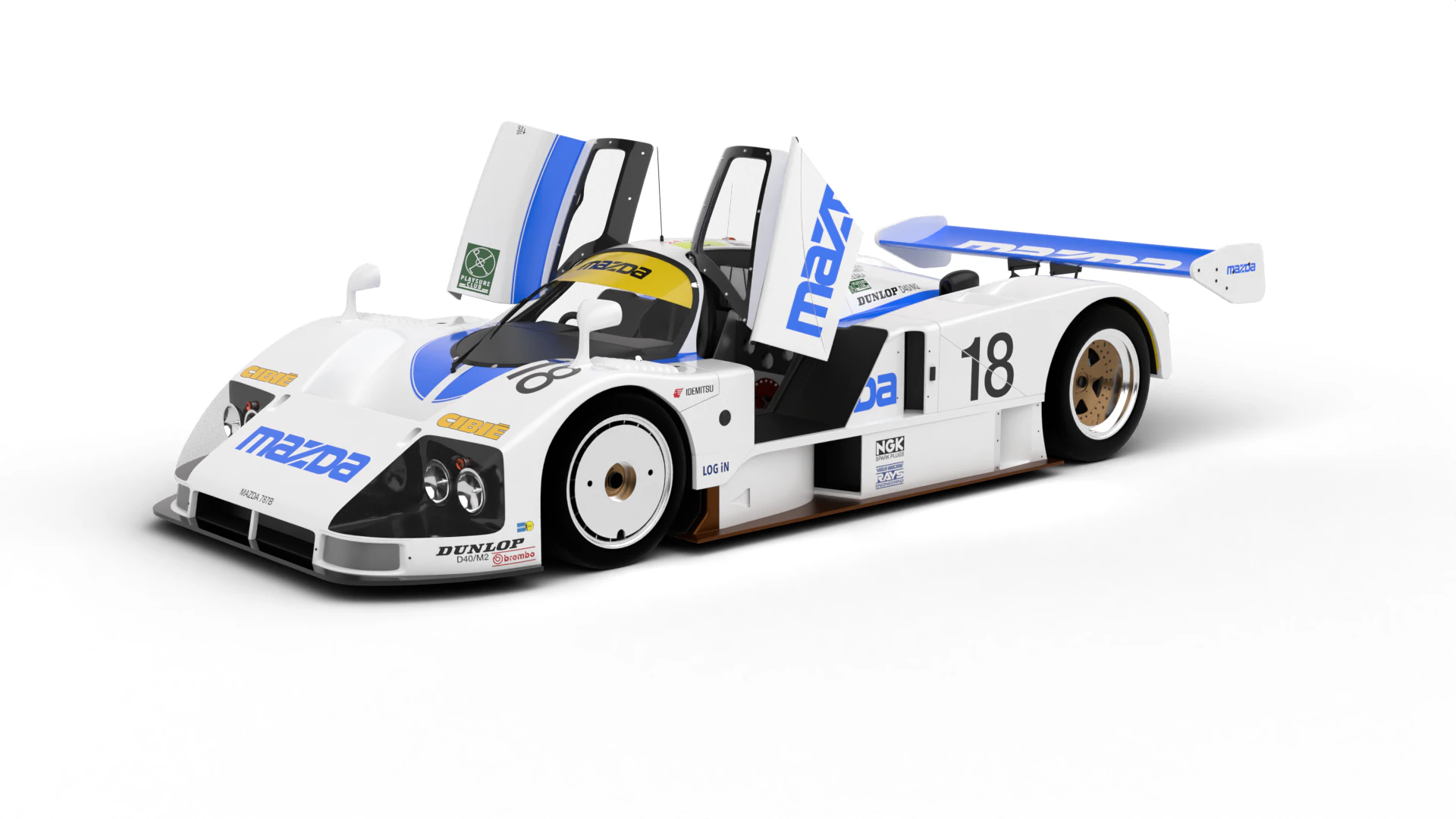 Mazda 787B 15 Racing 1991 HQ 3D Model .c4d .max .obj .3ds .fbx .stl .blend 