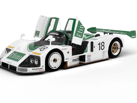 Mazda 787B Efini Balap 1991 HQ Model 3D