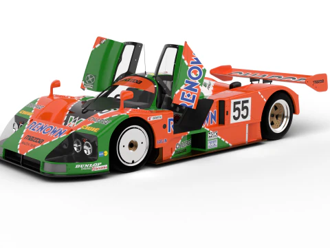 Pack Mazda 787B Racing 1991 HQ interior 3D Model