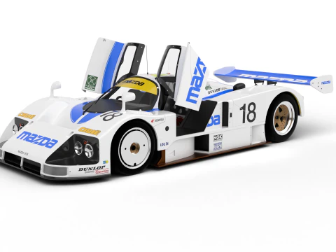 Pack Mazda 787B Racing 1991 HQ interior 3D Model