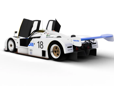 Pack Mazda 787B Racing 1991 HQ interior 3D Model